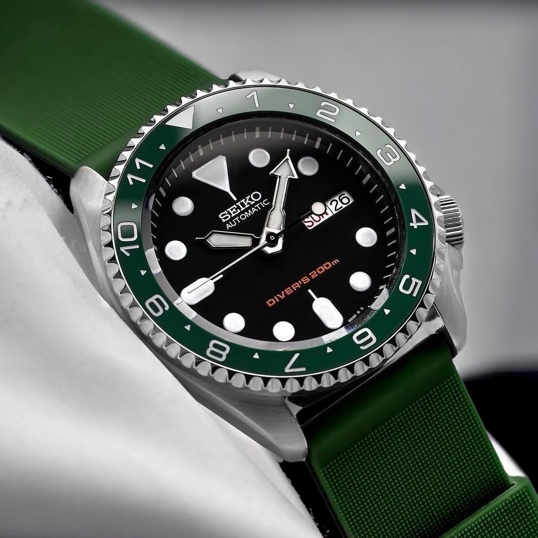 Ceramic Insert - SKX Dual Time Green