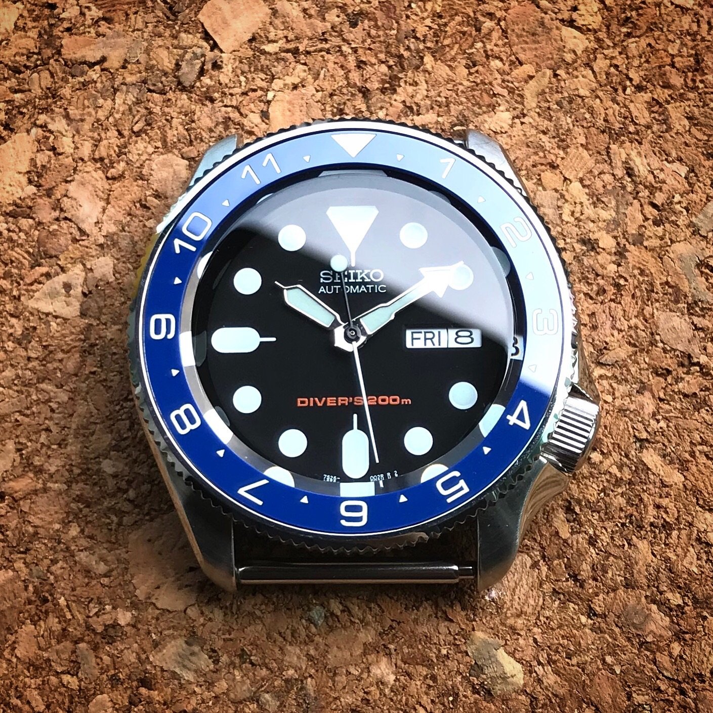 Seiko skx007 outlet blue dial mod